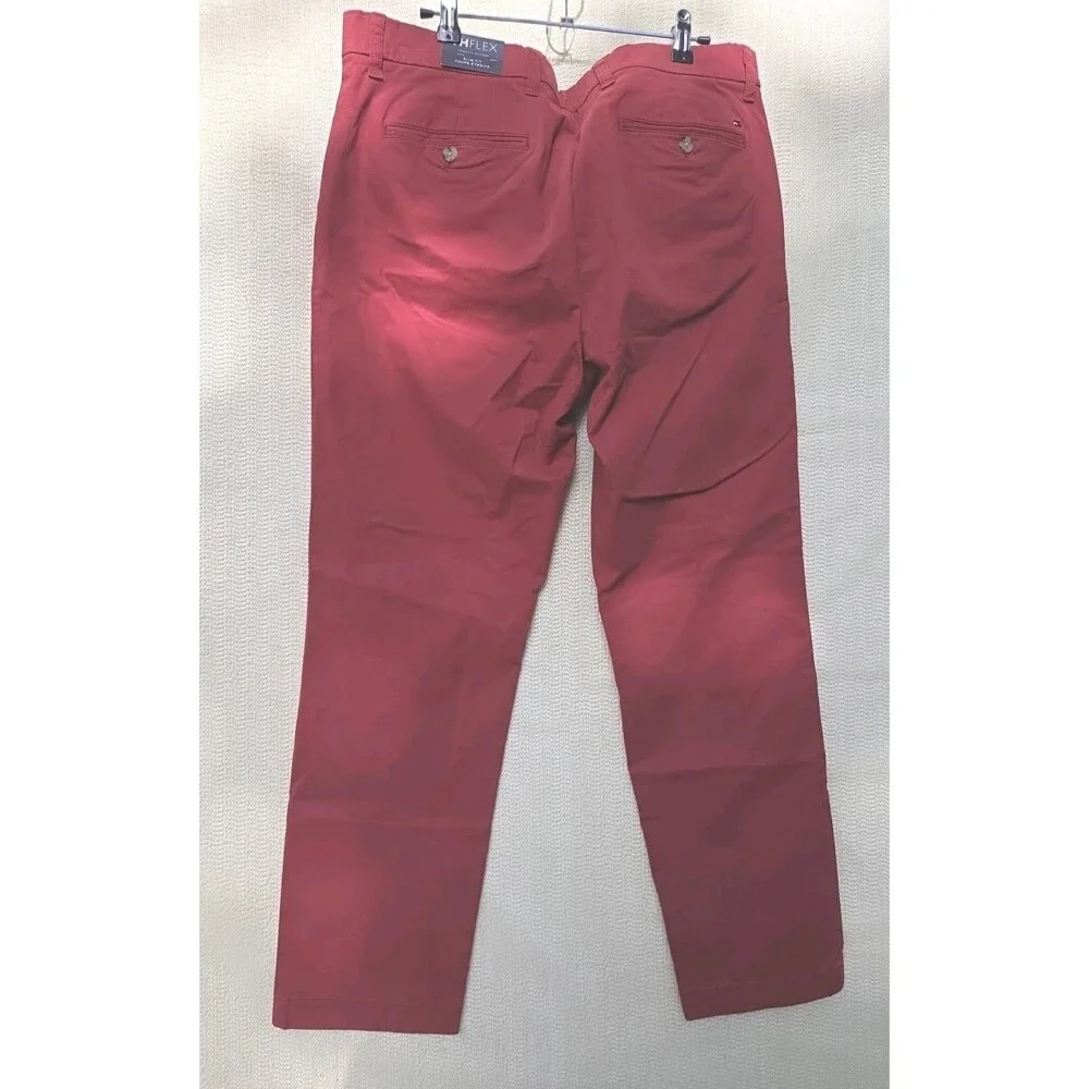 Tommy Hilfiger Men's The Flex Slim Fit Chino Size 36/30 Terra Cotta Preppy